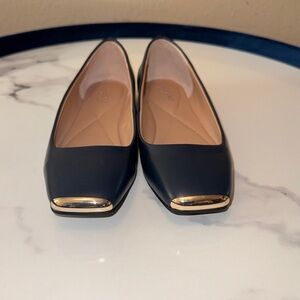 Alfani Elegant Navy Blue Loafers with Gold Trim